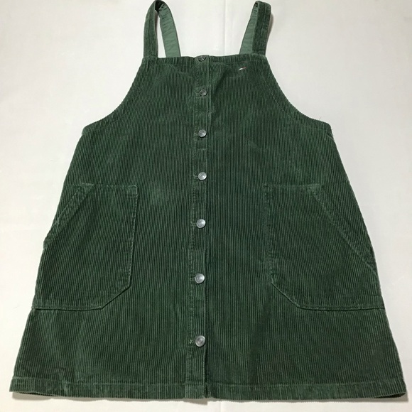 Tommy Hilfiger Green Corduroy Overall Dress - Picture 4 of 12
